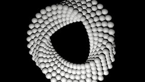 3D spheres forming a ring with space for text.