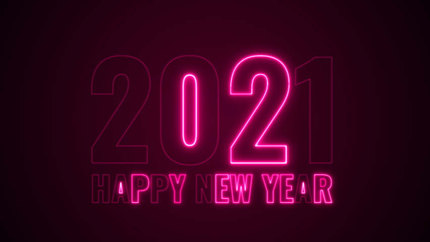 Happy New Year 2020 background neon concept | Shutterstock HD Video #1062399250