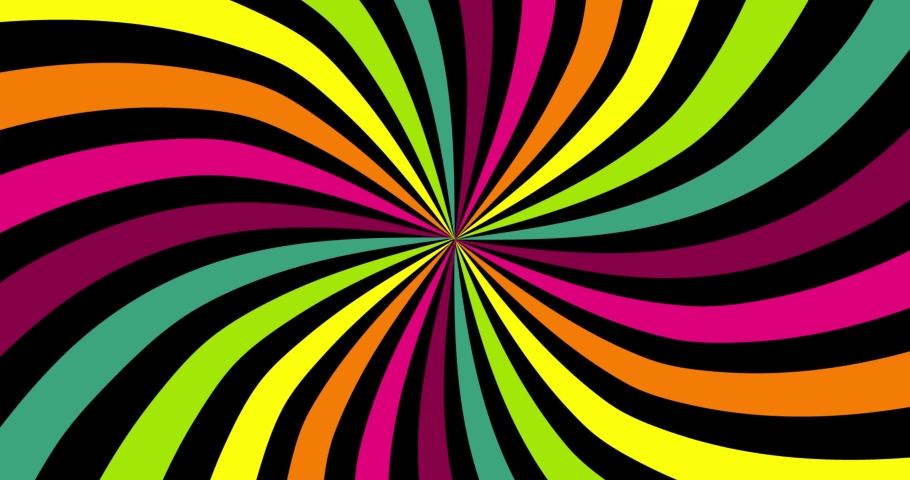 Moving hypnotic spiral. Seamless Psychedelic spiral and slow rotation. Colorful and black background. Royalty-Free Stock Footage #1062428404