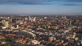 Generic Aerial View Shot of London UK, United Kingdom, Mayfair and 
Marylebone, nice sky, nice weather