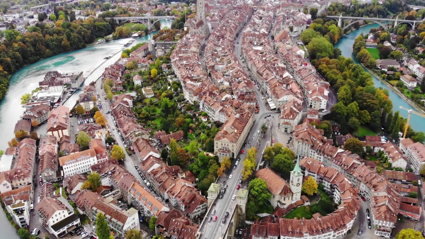 Aerial View of the Old City in Bern, Switzerland image - Free stock ...