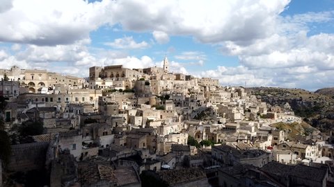 Matera time lapse summer cloudy day