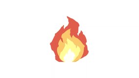 Fire Animated Icon. 4k Animated Icon to Improve Project and Explainer Video