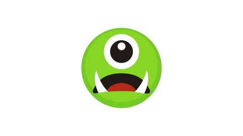 Emoji Monster Animated Icon. 4k Animated Icon to Improve Project and Explainer Video