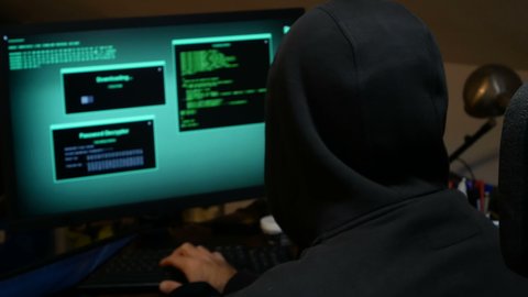 Hacking Database Computer Hack Screen Mine Bitcoin Mininig , hacker dark room working