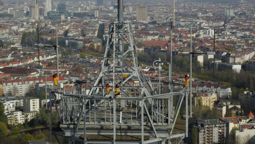 Berlin Funkturm, Radio Tower, Drone Shot, Aerial View, West Berlin