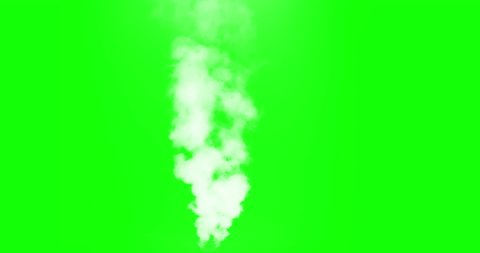 White Steam Rises in a Dense Jet. Alpha Channel. White vapor or smoke slowly rises upwards gradually dissolving. Excellent for simulating smoking pipes. For example, geysers or steam locomotives