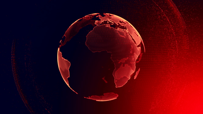 RED GLOBE Teamwork Blue Marble Digital Clouds Earth rotating animation social future technology abstract business scientific growth network surrounding planet earth rotating BIG DATA 3D EARTH Select Royalty-Free Stock Footage #1062491398