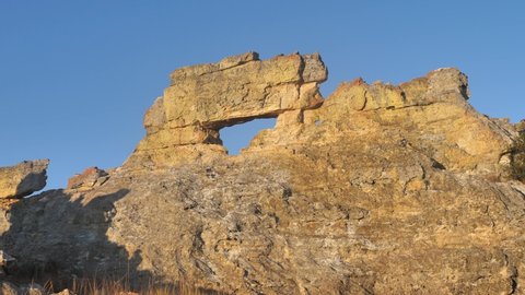 La Fenetre d'Isalo - Window Rock Formation at Sunset, Isalo National Park