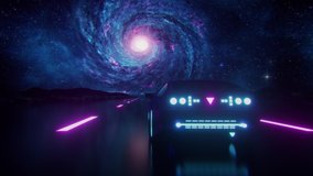 3D Blue Purple Synthwave Galaxy Retro Landscape VJ Loop Motion Background - Powered by Shutterstock - Get 15% off with code: PIKWIZARD15