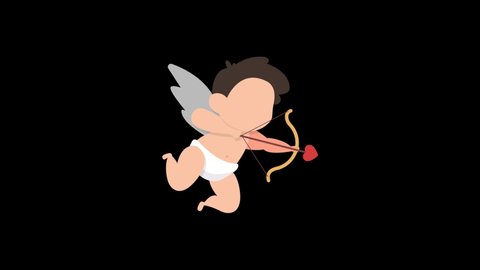Aim Cupid Arrow Animated Icon. 4k Animated Icon to Improve Project and Explainer Video