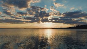 Sunset horizon water river landscape. River sunset horizon landscape. Sunset river horizon landscape. Sunset river reflection - Powered by Shutterstock - Get 15% off with code: PIKWIZARD15