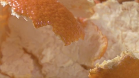 Tangerine peel close-up. Citrus fruits.