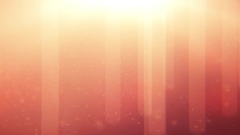 Bright peach colored motion background with a fluttering yellow ambient light in a yellow to red atmosphere and a slight camera motion and swaying and abstract rectangles with floating dust particles.