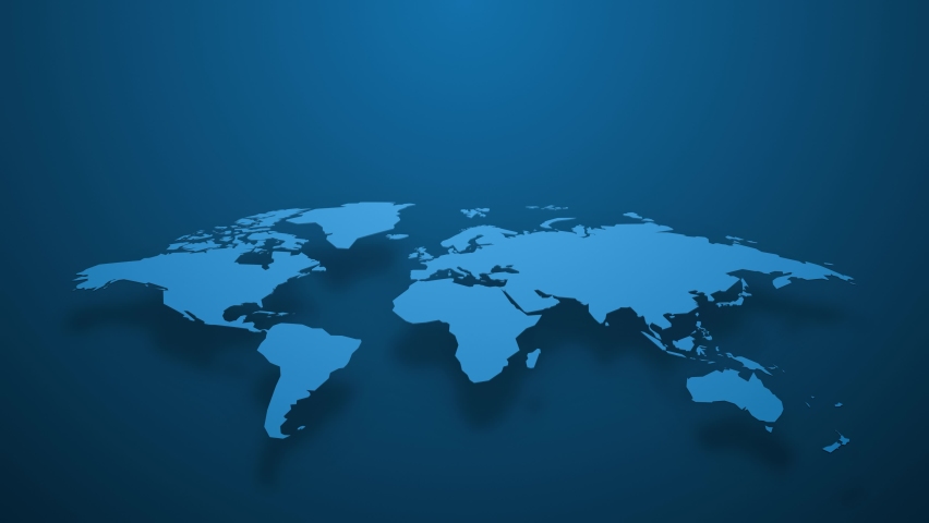 World map with highlighted locations. Global trade and interconnected countries. Neon animated markers on the map. Royalty-Free Stock Footage #1062594652
