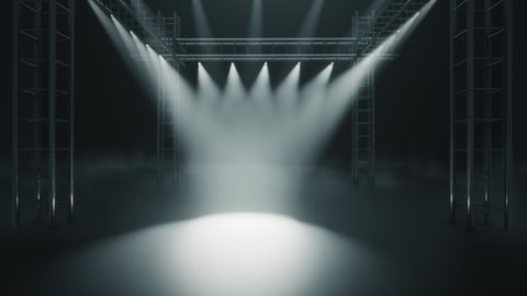 Stage with Lights and Smoke Creative Backround
