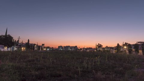 Sunrise Time Lapse in a residential area of San Andres Cholula, Mexico