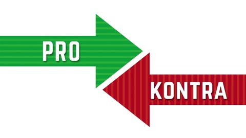 Pro and contra arrows (written in German)