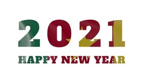 2021 Happy New year, Cameroon new year flag animation 2021 - Powered by Shutterstock - Get 15% off with code: PIKWIZARD15