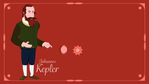 Kepler's second law of planetary motion animation. Physics, math and astronomy.