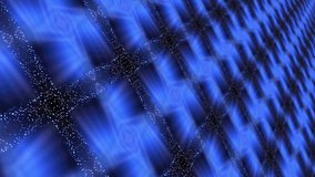 Abstract futuristic technology blue particle gradient moving shapes background. Motion Graphics Mosaic Glow Grid Square Pattern. 4k looped stock footage for music, backgrounds, transition and titles.
