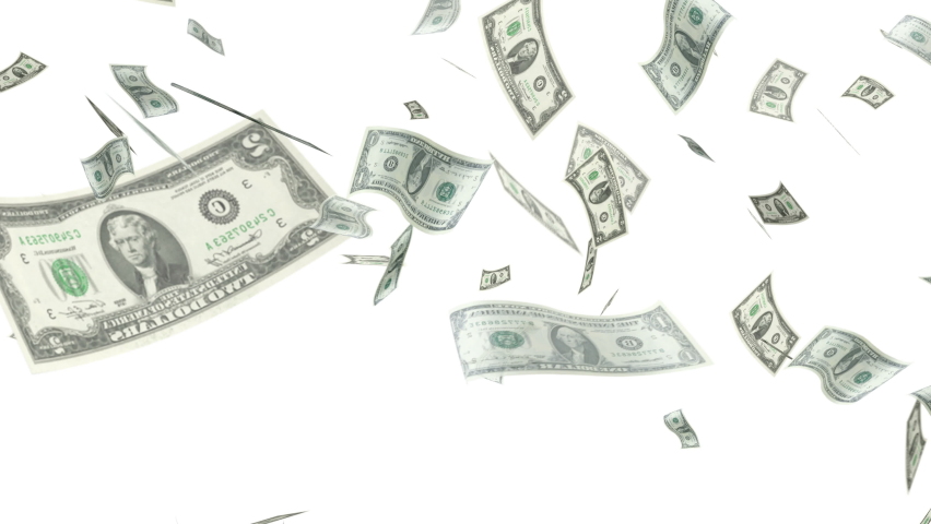 Rain Dollar Money Fall Animation. Money Fall Background Royalty-Free Stock Footage #1062656383