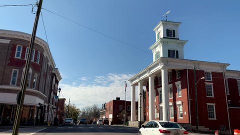 abningdon , virginia / United States - 11 17 2020: Abingdon Virginia with Courthouse in Background