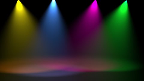 colorful glow stage spot light animation