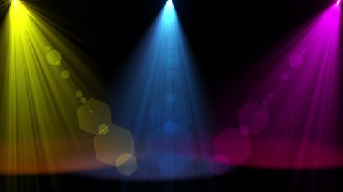 colorful glow stage spot light animation