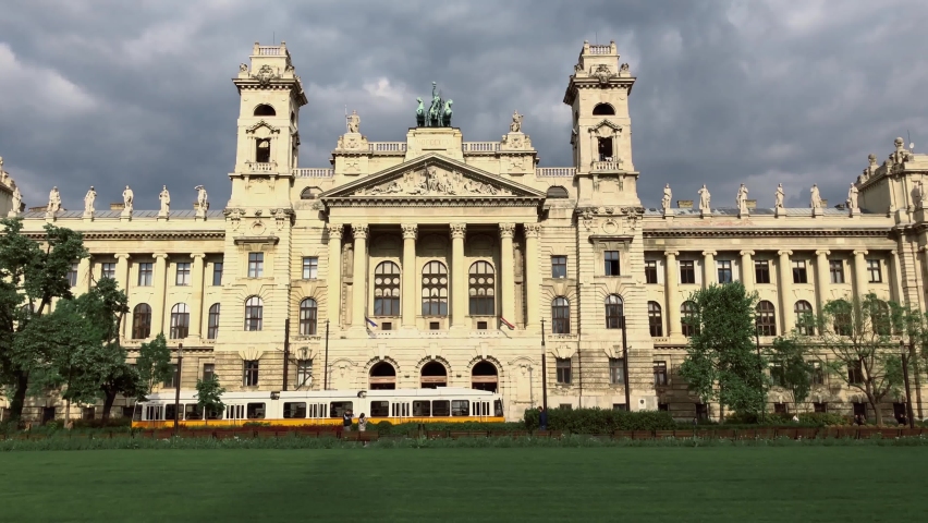 BUDAPEST-7 MAY,2019: Building of  Ministry of Agriculture known as Agrarminiszterium in center of Hungarian capital city Budapest