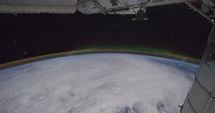 4k ProRess Quality : Timelapse Aurora Australis over Indian Ocean from French Southern and Antartic Lands in the South Indian Ocean Southern Australia. Elements furnished by NASA