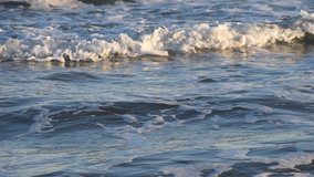High quality video. Image of small ocean waves. Relaxing video.