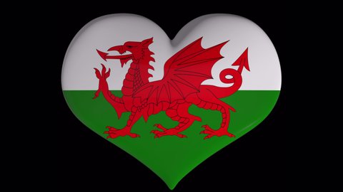 Welsh flag on turning heart with alpha
good to use for Wales lower thirds, icon flag,
love flag element, country love video, love icon,
added to text / title and as a background
or on top of a map