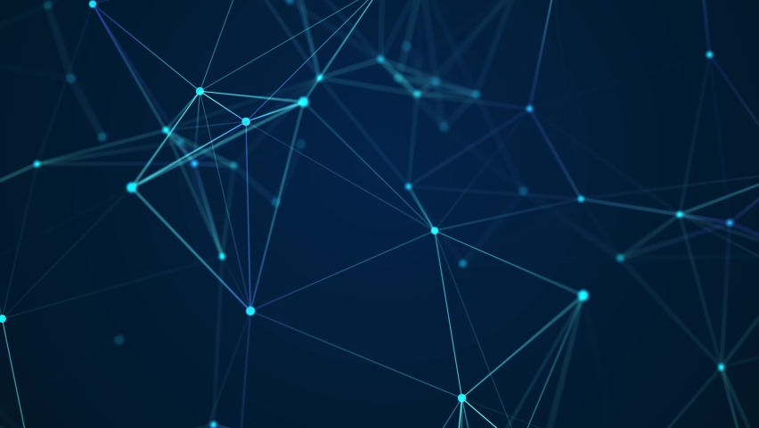 Abstract background with motion lines and dots. Network connection structure. Data exchange. 3D seamless loop. | Shutterstock HD Video #1062728845