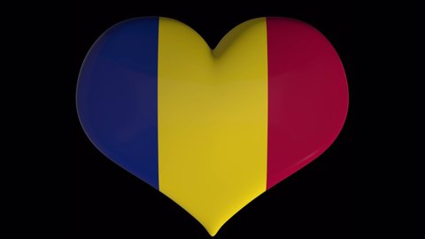Romania flag on turning heart with alpha
good to use for Romania lower thirds, icon flag,
love flag element, country love video, love icon,
added to text / title and as a background
or on a map