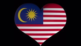 Malaysia flag on turning heart with alpha
good to use for Malaysia lower thirds, icon flag,
love flag element, country love video, love icon,
added to text / title and as a background
or on a map