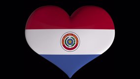 Paraguay flag on turning heart with alpha
good to use for Paraguay lower thirds, icon flag,
love flag element, country love video, love icon,
added to text / title and as a background
or on a map