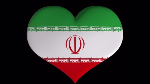 Iran flag on turning heart with alpha
good to use for Iran lower thirds, icon flag,
love flag element, country love video, love icon,
added to text / title and as a background
or on a map