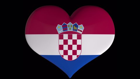 Croatia flag on turning heart with alpha
good to use for Croatia lower thirds, icon flag,
love flag element, country love video, love icon,
added to text / title and as a background
or on a map