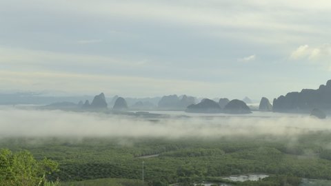Beautiful mist and sky in thailand