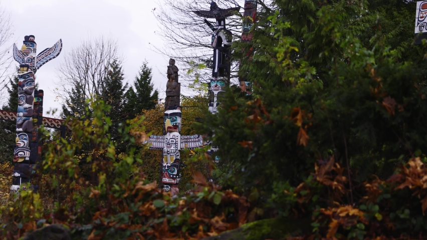 Totem Poles Vancouver British Columbia Canada