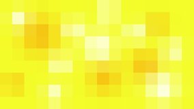 Yellow animated background. Video effects, flickering squares. Expanding and rotating. 