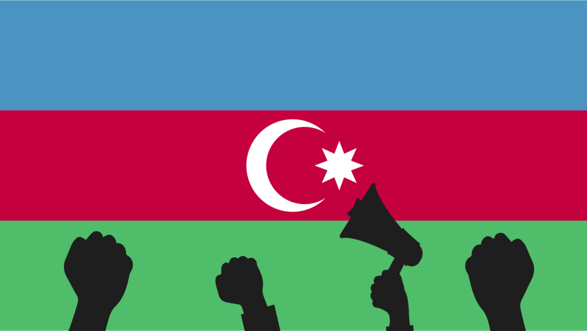demonstration, parade, gathering, social protest of people in the Azerbaijan