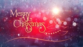 Merry Christmas 4K Animation - Happy Christmas & Christmas Tree Winter Snow Fall With Golden Text Winter Background . Christmas Theme & Xmas Background Footage.. - Powered by Shutterstock - Get 15% off with code: PIKWIZARD15