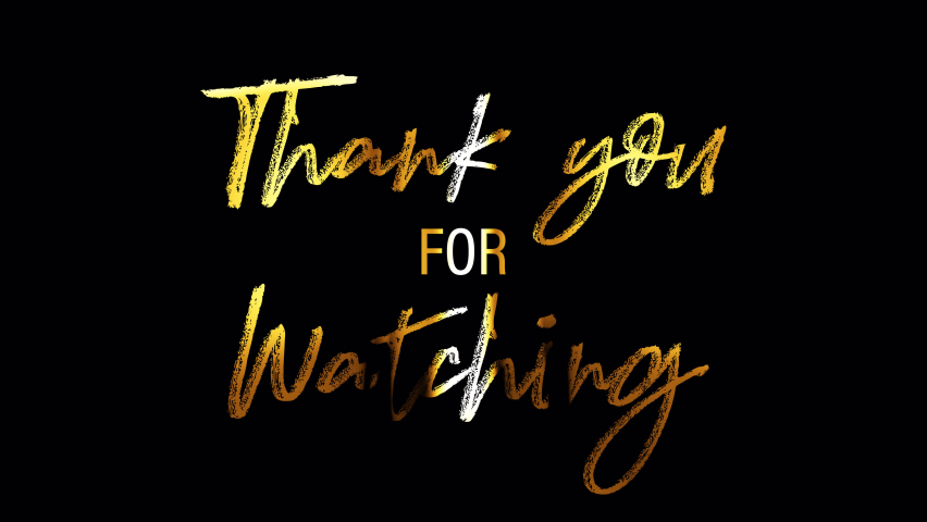 Thank You For Watching Golden Stock Footage Video 100 Royalty Free Shutterstock