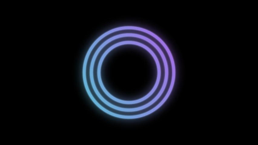 Loading animation. Loading neon  circles icon on black background 4k video Royalty-Free Stock Footage #1062825883