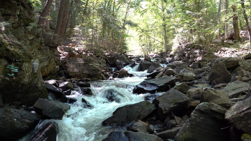View of a waterfall in Algonquin Provincial Park