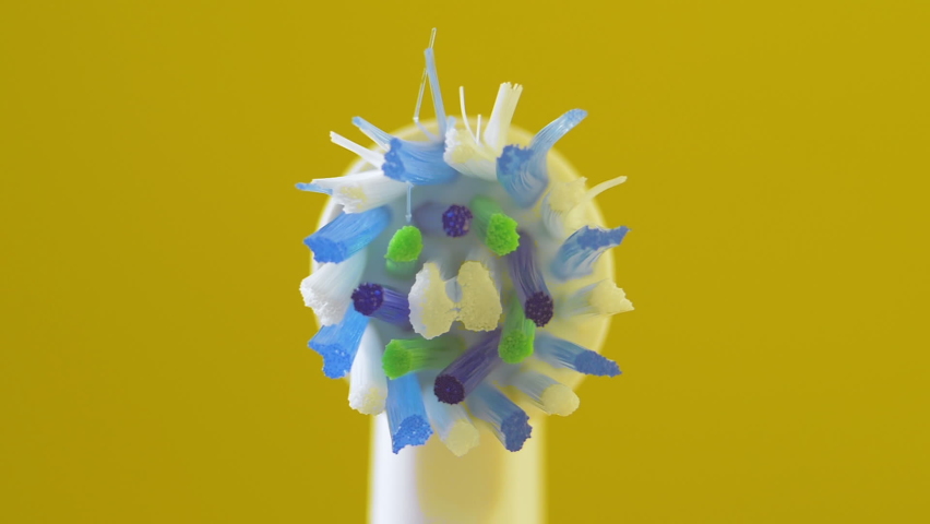 toothbrush bristles turning yellow