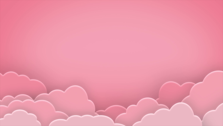 Loop video. Pink sky. 2D animation of pink clouds. Concept: valentine's day, mother's day, birthday, holiday Royalty-Free Stock Footage #1062831187