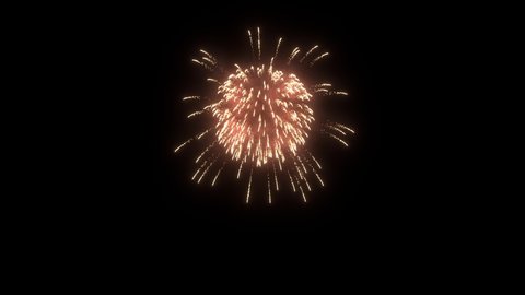 Firework Explosion Animation Single Golden Firework Stock Footage Video ...